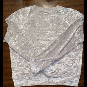 Special Edition Warm Down Crew Crushed Velvet Crew Neck, sz 8, Chrome